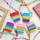 Silicone Pioneer Calculator Rainbow Color Childrens Decompression Toy Macaron Puzzle Bagpicture6