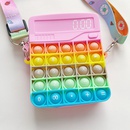 Silicone Pioneer Calculator Rainbow Color Childrens Decompression Toy Macaron Puzzle Bagpicture7