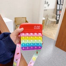 Silicone Pioneer Calculator Rainbow Color Childrens Decompression Toy Macaron Puzzle Bagpicture8
