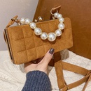 Velvet Bag Pearl Hand Chain Bag Womens Dull Polish Bag Ins2021 Winter New Textured Shoulder Messenger Bagpicture22