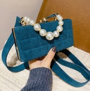 Velvet Bag Pearl Hand Chain Bag Womens Dull Polish Bag Ins2021 Winter New Textured Shoulder Messenger Bagpicture21