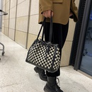 2021 new autumn and winter fashion checkerboard large capacity tote drawstring shoulder handbagpicture10