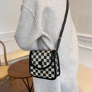 Shoulder Bag Small Bag Korean Style Chessboard Plaid 2021 New Houndstooth Fashion Retro Crossbody Small Square Bag Winter Womenpicture10