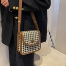 Shoulder Bag Small Bag Korean Style Chessboard Plaid 2021 New Houndstooth Fashion Retro Crossbody Small Square Bag Winter Womenpicture12