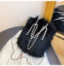Furry Bag Womens 2021 Spring New Fashion Chain Handbag Shoulder Messenger Bag Plush Bucket Bagpicture10