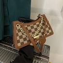Armpit fashion handbag chain 2021 new popular lattice simple retro small square bagpicture12