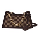 Armpit fashion handbag chain 2021 new popular lattice simple retro small square bagpicture14