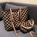 Largecapacity womens bags autumn and winter 2021 new trendy plaid tote bagpicture8