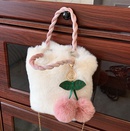 Cute plush chain messenger bag 2021 new autumn and winter fashion portable bucket bagpicture9