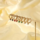 Internet Celebrity Style Minimalist Creative Delicate Earrings Stainless Ornament 14K Gold Red Zircon Pendant Eardrop Earring Femalepicture9