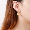 Korean fashion simple ear buckle stainless steel pearl earrings jewelrypicture8
