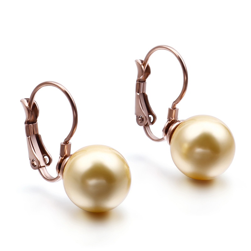 simple pearl earrings fashion earrings stainless steel earrings
