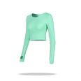 2022 European And American Spring And Summer New Lulu Yoga Jacket Women S LongSleeved Round Neck Tshirt Skinny Short Sports Workout Clothespicture10