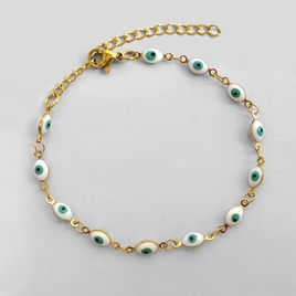 wholesale jewelry ethnic style color evil eye titanium steel bracelet nihaojewelrypicture20