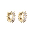 microinlaid zircon ear clip square diamond earrings copper plated 18K gold jewelrypicture11