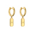 Hecheng Ornament Glossy Love Rectangular round Earrings 18K Gold Plated Ear Clip Zircon Ornament Vd1040picture22