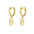 Hecheng Ornament Glossy Love Rectangular round Earrings 18K Gold Plated Ear Clip Zircon Ornament Vd1040picture26
