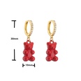 jewelry candy bear earrings color spray paint earrings microinlaid zircon fashion jewelrypicture17