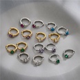 jewelry microinlaid colored diamonds ear buckle heart colored diamond earringspicture13
