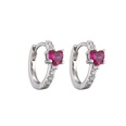 jewelry microinlaid colored diamonds ear buckle heart colored diamond earringspicture17