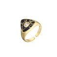 Hecheng Ornament Dripping Oil Triangle Pattern MicroInlaid Zircon Ring Open Ring Color Ring Vj303picture18