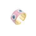 Hecheng Ornament Colorful Oil Necklace Eye Ring Devils Eye Opening Ring Adjustable Ornamentpicture17