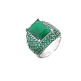 Hecheng Ornament MicroInlaid Colorful Crystals Square Zircon Ring Exaggerated Western Style Open Ring Vj275picture20