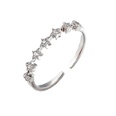 microinlaid row diamond zircon ring colored diamond open ring small star ringpicture16
