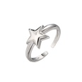 microinlaid zircon color diamond moon ring smooth star ring fashion open ringpicture13