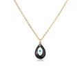 Hecheng Ornament Colorful Oil Necklace Drop Shape Eye Pendant Necklace 18K Gold Plated OShaped Chainpicture18