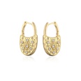 Hecheng Ornament MicroInlaid Geometric Zircon Earrings Lock Earrings Ornament Accessories Ornament Accessories Ve465picture11