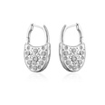 Hecheng Ornament MicroInlaid Geometric Zircon Earrings Lock Earrings Ornament Accessories Ornament Accessories Ve465picture12