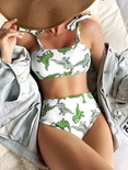 2021 nouveau Dinosaure Imprim de Split Taille Haute DeuxPice Bikini AliExpress Amazon Chaude Sexy Maillot de Bainpicture13