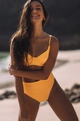 Yilin Swimsuit New 2021 New Bikini Plain High Waist Swimsuit Fresh AliExpress Bikinipicture9