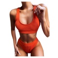 Yilin 2021 New European and American Ladies Sexy Solid Color Split Swimsuit AliExpress Bikinipicture12