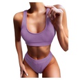 Yilin 2021 New European and American Ladies Sexy Solid Color Split Swimsuit AliExpress Bikinipicture15