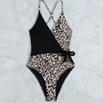 Europe and the United States new onepiece swimsuit leopard stitching sexy bikinipicture17