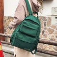 simple double pocket literary canvas bag cute Korean large capacity backpackpicture29