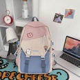 INS Juniors Schoolbag Womens KoreanStyle Contrast Color Backpack High School Student Fresh Backpack Girlish Style Backpackpicture33