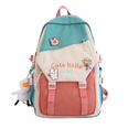 INS Juniors Schoolbag Womens KoreanStyle Contrast Color Backpack High School Student Fresh Backpack Girlish Style Backpackpicture34