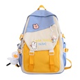 INS Juniors Schoolbag Womens KoreanStyle Contrast Color Backpack High School Student Fresh Backpack Girlish Style Backpackpicture35