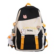 INS Juniors Schoolbag Womens KoreanStyle Contrast Color Backpack High School Student Fresh Backpack Girlish Style Backpackpicture36