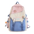 INS Juniors Schoolbag Womens KoreanStyle Contrast Color Backpack High School Student Fresh Backpack Girlish Style Backpackpicture37