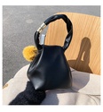 Model Style Fashion Womens Bag 2021 Winter New Fashion Tote French Texture Portable Bucket Bag with Hair Ballpicture23