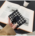 Houndstooth Small Wallet Retro Wallet Contrasting Color Folding Buckle Long Clutchpicture16