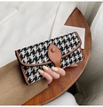 Houndstooth Small Wallet Retro Wallet Contrasting Color Folding Buckle Long Clutchpicture19