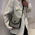 Shoulder Bag Small Bag Korean Style Chessboard Plaid 2021 New Houndstooth Fashion Retro Crossbody Small Square Bag Winter Womenpicture14