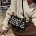 Armpit fashion handbag chain 2021 new popular lattice simple retro small square bagpicture15