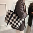 Largecapacity womens bags autumn and winter 2021 new trendy plaid tote bagpicture13