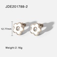 stainless steel earrings natural white shell threedimensional flower earrings jewelrypicture14